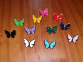 Borboleta em resina com lateral dourada